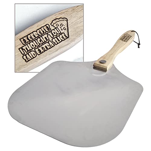 Buccia per pizza personalizzabile, 30 cm, ideale come regalo per pizza, pagaia per pizza con manico pieghevole, facile da riporre (design 1)