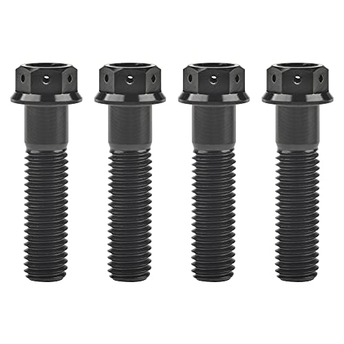 Tornillos de cabeza hexagonal de titanio M10 con acabado negro mate y rosca métrica de 1.5mm