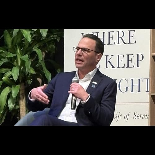 Pennsylvania Governor Josh Shapiro speaks in Newton