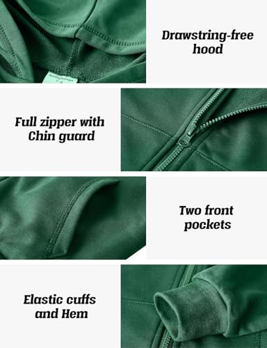 Image of Spring&Gege Boys Zip up Hoodie Soft Solid Classic Full Zip Hooded Sweatshirts for Kids (3-14 Years)
