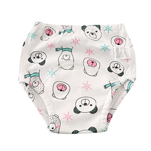 Braguitas Aprendizaje Bebe Niña Niño Calzoncillos Bebe de Entrenamiento Ropa Interior con Estampado de Lindos para Bebés Y Niñas Pequeña Pantalones de Entrenamiento Reutilizables para Ir Al Baño