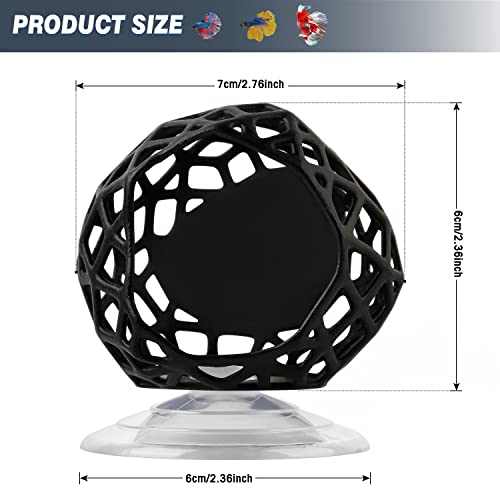Aquarium Plant Holder, Fish Tank Plant Holder, Aquarium Planter Cup, Hanging Aquarium Planter Cups, For Live Aquarium Decor, Fish Tank Living Fish Shrimp(Black) #TOP2