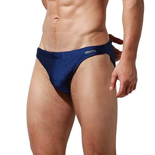 Men's Narrow Edge Swimwear Swimsuit Removeable Pad Swim Briefs Trunks2