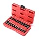 MIXPOWER 25-Piece Torx Bit Socket and Female External Socket Set, 13 Star Socket Bits (T8- T60) & 12 Female E-Torx Sockets (E4-E22)