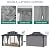 10X13 FT Outdoor Polycarbonate Hardtop Gazebo, Heavy Duty Double Roof Outdoor Gazebo with Netting and Sunshade Curtains, Aluminium Framed Gazebo for Patio, Terrace, Lawn and Deck, Grey