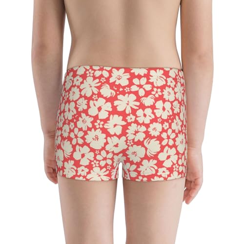 Boys' Cotton Boxer Brief Soft Underwear-Beige Flowers3