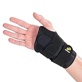 Férula de Aluminio: la férula maleable y extraíble, se puede alterar levemente para adaptarse a cualquier posición de descanso. Las bandas anchas de sujeción, con cierrres a contrafuerza, dan cobertura completa a la zona de la muñeca;