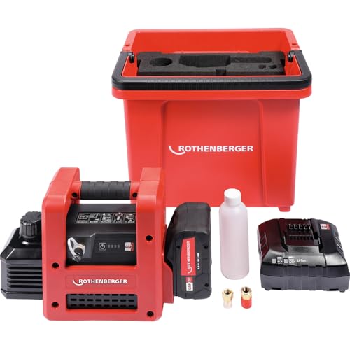 ROTHENBERGER ROAIRVAC R32 2.0 CL Basic Set Vakuumpumpe mit ROBUCKET | 1000003230 | Pumpe für Klimaanlagen, Kälteanlagen, Wärmepumpen