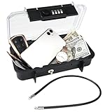 NBYT Tragbarer Safe, Spardose, Strandsafe, Strand-Wertsicherung, Code änderbar, abnehmbares Drahtseil, wasserdicht und diebstahlsicher, verwendet in Hotels, Sportstätten, Reisen und Urlaub