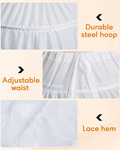 Shejize Women’S Petticoat Skirt Crinoline For Girls Hoop Skirt Petticoat Underskirt Half Slips  thumb #6
