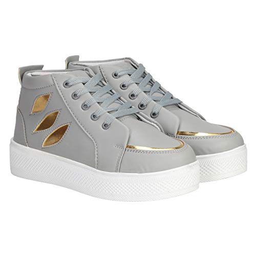 Image of Commander Girl's Grey Sneakers - 8 Kids UK (40 EU) (701)
