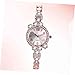 Imagen de LIFKOME Reloj De Pulsera para Mujer De Aleación Rhinestones Diseño Elegante Rosa Dorado Reloj De Moda Analógico Movimiento De Cuarzo para Ocasiones Especiales