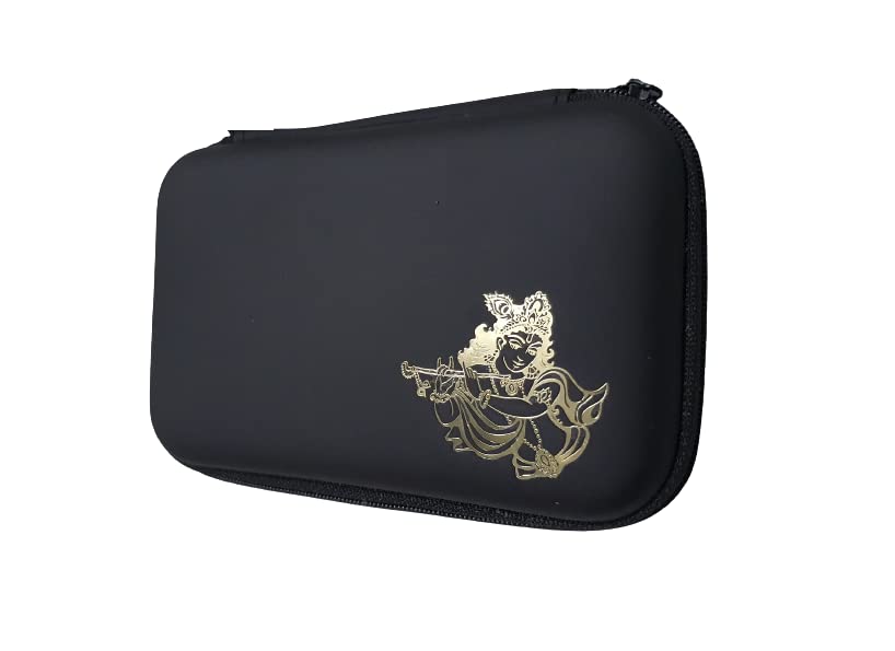 WOLFANO Hard Disk Drive Case |Portable WD Shockproof Hard Disk Pouch | Water Proof & Shock Proof External Hard Disk Case for Seagate, Toshiba, WD, Sony, Transcend 2.5 inch, Black (Black, Krishna)