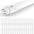 JESLED 30 Pack 4FT T8 LED Bulbs,18W 2400LM 5000K Led Tube Light,Hybrid Type A+B T10 T12 Fluorescent Bulbs Replacement,Single or Double End Powered,Plug and Play or Ballast Bypass,ETL