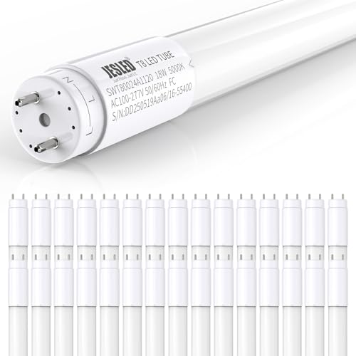 JESLED 30 Pack 4FT T8 LED Bulbs,18W 2400LM 5000K Led