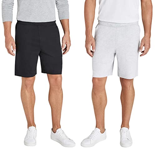 Eddie Bauer Men’s Lounge Short 2-Pack | 5 Pockets | 2 Zipper Pockets| Big & Tall Sizes |Drawstring