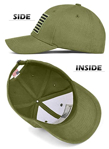 Image of LCZTN 2 Pack American Flag Baseball Cap for Men Women,Low Profile USA Plain Dad Hat