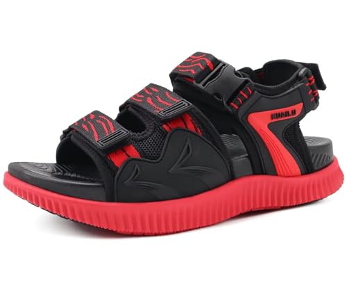 Image of KuaiLu Mens Hiking Sandals with Arch Support Orthopedic Walking Recovery Sandals for Plantar Fasciitis Open Toe Summer Athletic Sport Comfortable Cushion Breathable Outdoor Water Sandals Size7-13