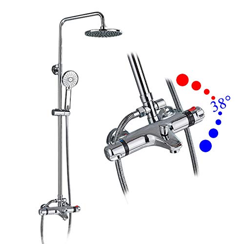 Robinets de douche de salle de bains pivotants 360 mitigeur thermostatique