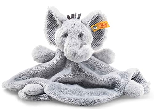 Steiff Ellie Elephant, Premium Elephant Baby Blanket, 0-6 or 6-12 Months, Loveys for Babies, Security Blanket, Cute Stuffed Animals for Babies,, Soft Cuddly Friends (Grey, 10