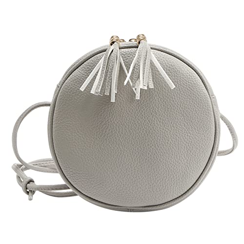 Mini sac de messager rond femme bandoulière cuir zippé mode décontracté