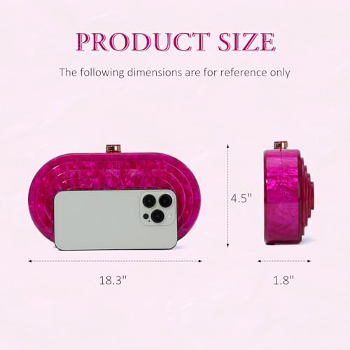 Image of Fecialy Acrylic Evening Clutch Bag for Women Shell Shape Handbags Marbling Purse Formal Party Bridal Wedding Crossbody Bag