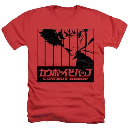 Cowboy Bebop Spike Intro Bars Unisex Heather T-Shirt Red Heather Medium