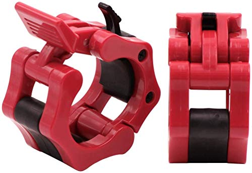 JMC HUNT Olympic Barbell Clamps 2 Inch Quick Release Locking Pair of Pro Weight Collars for Olympic Bars and Weight Plates (Set of 2)