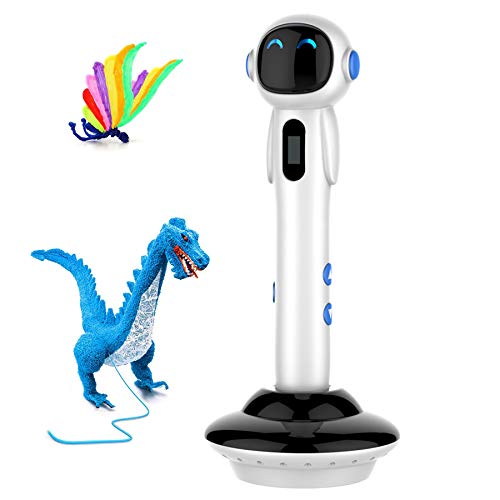 Mainbon Pluma 3D Pluma de impresión 3D, Juego de 12 Colores y Pantalla LCD, lápiz 3D Compatible con Herramienta de Dibujo de Huellas de Filamento PLA/ABS, Cable USB de 120cm,para Niños y Adulto