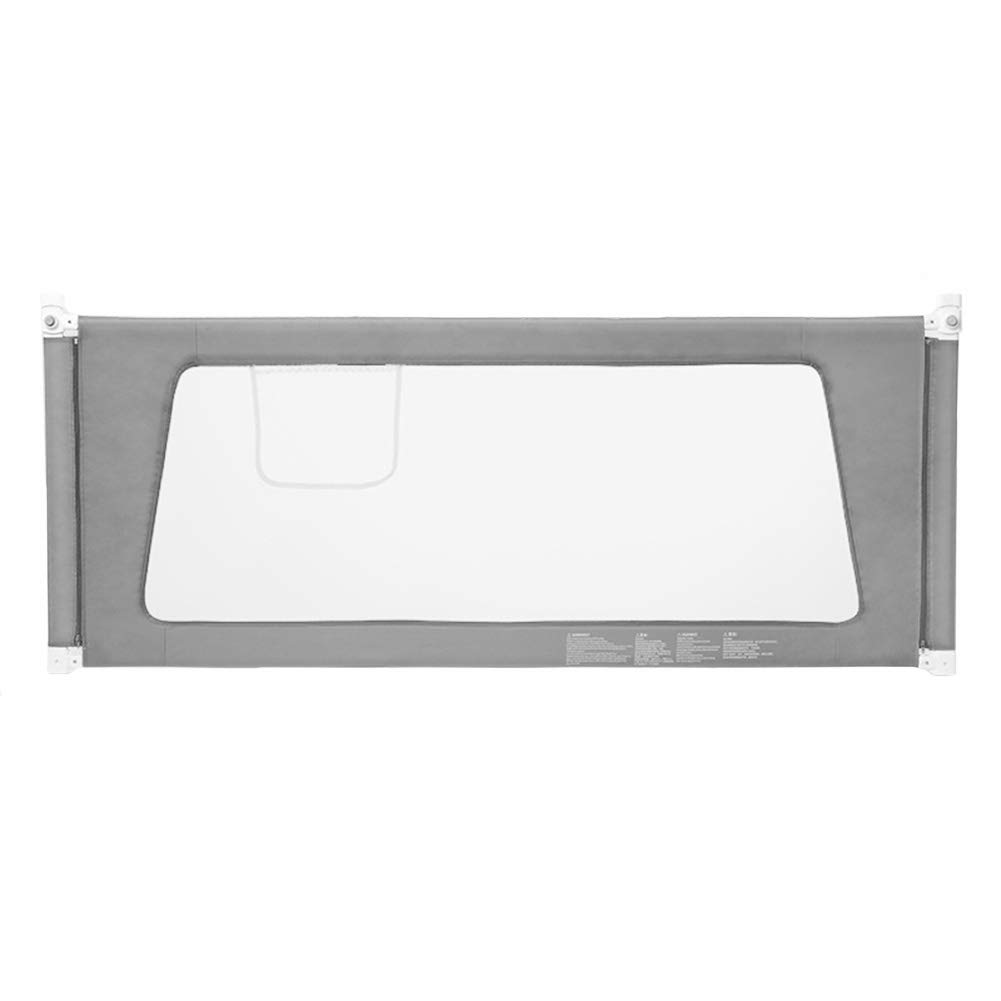Cama de seguridad ferroviario Cama Guardia del Niño juego, Portátil bedguard bebé Plegable ferroviario de punto para niños bebé y niños, altura 87 cm 220cm Gris