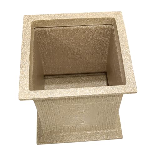 Image of Harshdeep Tulsi Pot for Home - Indoor Outdoor Balcony Terrace Garden Decorative 12 Inch Durable Lightweight UV Resistant Roto Planter (Cream Stone)