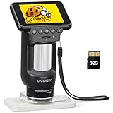 LINKMICRO LM013 子供用顕微鏡 ポータブル 子供用 8-12、ハンドヘルド顕微鏡拡大鏡カメラ キッズ 大人 2.8インチスクリーン、8LED、USB出力、クリスマス誕生日ギフト、32GB