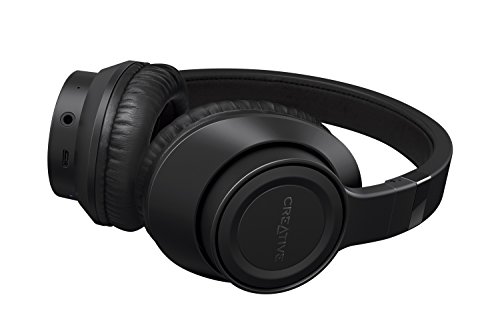 Creative Outlier Black Wireless Bluetooth Over-Ear Headphones, 13-Hour Playtime, High-Performance, Comfortable and Foldable