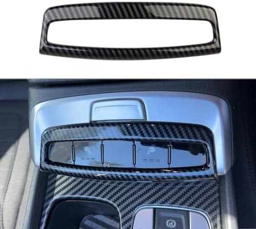 Carbon Fiber Center Console Armrest Button Cover Trim for Hyundai Tucson/Santa Cruz 2022+