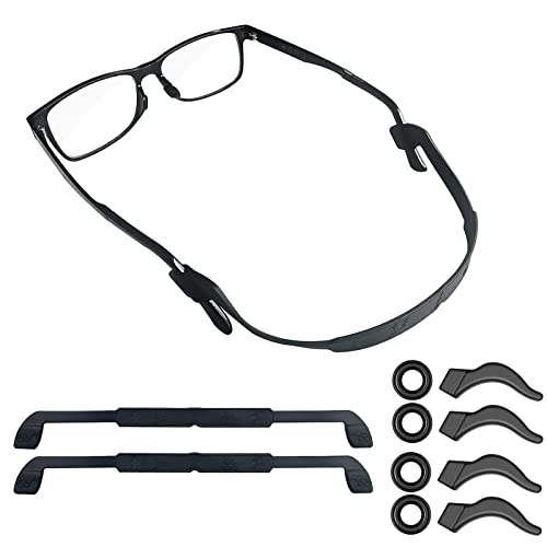 Eyewear Strap for Universal Sports Sunglasses Retainer, Unisex Sunglass Strap Safety Glasses Holder ï¼Œ2 styles Ear Grip Hooks