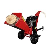 WTRAVEL 5' Gas Powered Wood Chipper 420cc 15HP Gasoline Engine Leaf Branch Shredder Mulcher Heavy Duty Woodchipper Multi-Function with Towbar