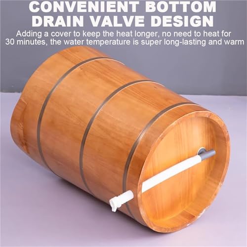 Bañera de madera maciza para pies con tapa y ruedas miniatura 5