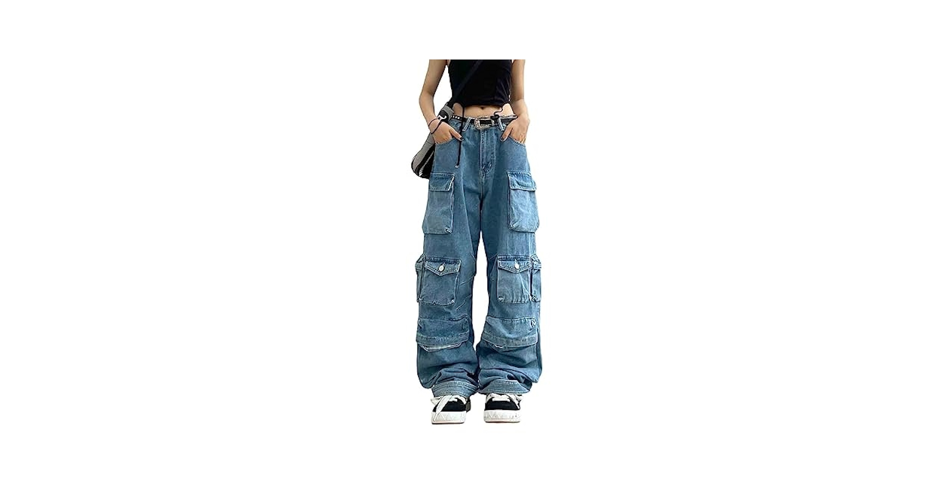 パンツ Celine archive Washed Cargo Pants y2k 00 BXCNCKD Women's Baggy Cargo Pants Y2K Clothing Multi-Pocket