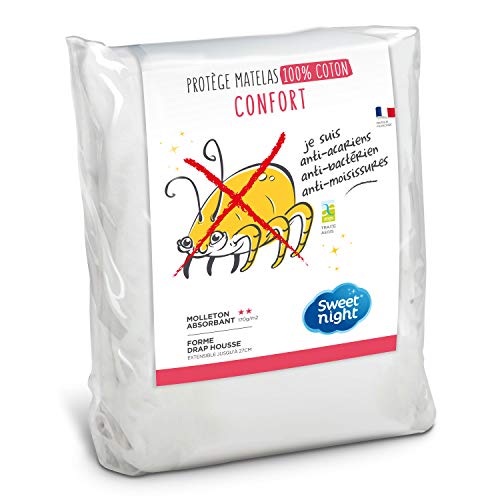 Sweetnight, Cotton, white, 180x200 cm