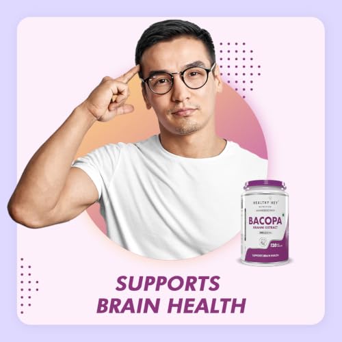 Image of HealthyHey Nutrition Brahmi - Bacopa Monnieri Support Memory and Brain Health - 120 Veg Capsules