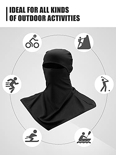Image of SATINIOR 3 Piece Balaclava Face Cover Sun Protection Neck Cover Summer Balaclava for Men Women Outdoor Sports UV Protector