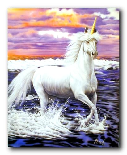 Impact Posters Gallery Unicorn Wall Decor Mythical Horse Sue Dawe Fantasy Mythology Art Print Poster (16x20)