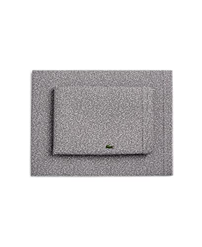 Image of Lacoste 4-Piece Cotton Sheet Set, Camo, Grey, King