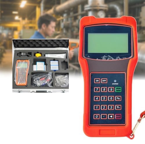 Medidor de flujo ultrasónico de mano | Probador de flujo de agua portátil con abrazadera con sensor Tm-1 para tuberías Dn50-700 mm | Diseño no intrusivo para aplicaciones de ingeniería