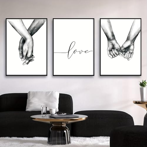 Peinture sur toile minimaliste haute définition lot de 3 tableaux avec cadre intérieur bois