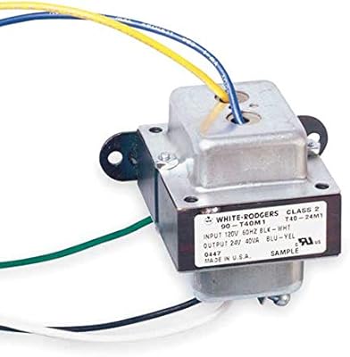 Class 2 Transformer, 40VA, 120VAC, 24VAC, Hz: 60
