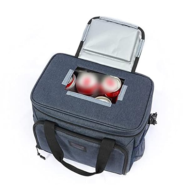 MJWDP Lunchpåse Isoleringsväska med stor kapacitet Bärbar picknickväska Vattentät EVA Car Big Ice Bag (Color : Blue,White, Size : 30x18x24CM)