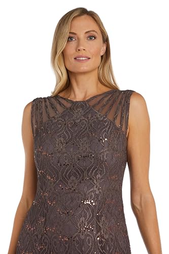 Image of Sleeveless Sequin Lace Mermaid Gown W /Sheer Insets & Strappy Details