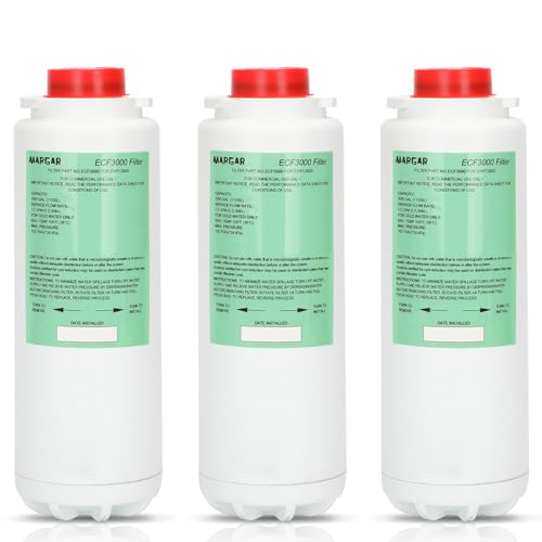 Filtro de repuesto ECF3000, filtro de repuesto WaterSentry Plus para dispensador de agua integrado, filtro de repuesto ECF3000 compatible con dispensadores de agua comerciales Elkay LBWDC00 (paquete