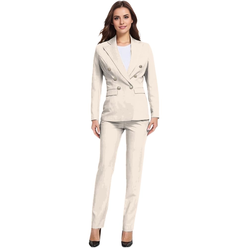 Business Pant Suits for Women Dressy Casual Womens Tuxedos 2 Pcs Womens Blazer Pants Wedding